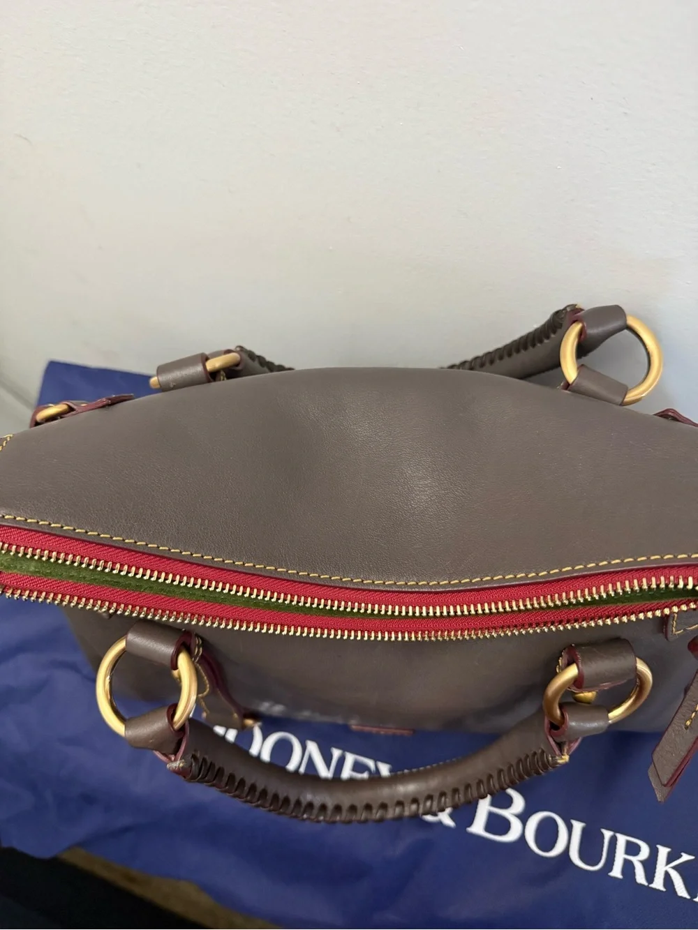 Dooney & Bourke Large Florentine Satchel in Slate